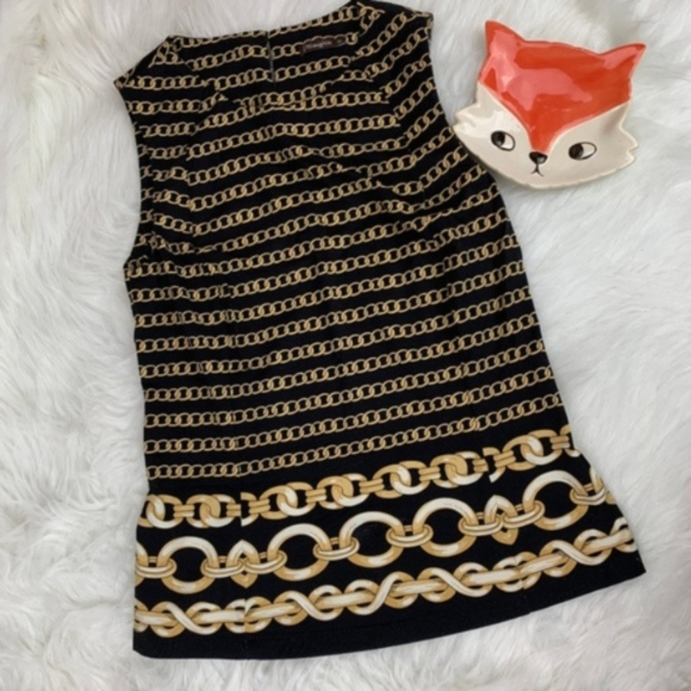 FINAL⬇️ J McLaughlin sleeveless black chain top XS